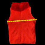 Bette Paige Fur Trim Sleeveless Sweater​ Red Size L Photo 10