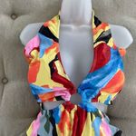 SheIn NEW Colorful Abstract One Piece Keyhole Cutout Swimsuit 4XL Photo 2