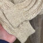 Abercrombie & Fitch Neutral Grandpa Knit Cotton Acrylic Chunky Sweater XS Photo 4