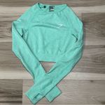 Gymshark Vital Pistachio Seamless Long Sleeve Crop Top Athletic Women’s XS Photo 1