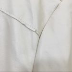 BKE Faux Leather Laser Cut Cream Cropped Open Draped Jacket Photo 4