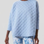 Tuckernuck  Tnuck Sport Hydrangea Blue Quilted Crewneck Pullover Photo 0