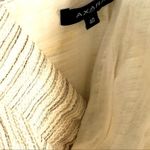 Axara Paris Linen Blend Faux Wrap Mini Cocktail Dress Size8 EU40 Metallic Thread Size 8 Photo 11