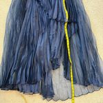 Taylor Pleated One Shoulder Organza Gown Navy Blue 16 Photo 9