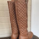 Charlotte Russe  boots faux brown leather riding style quilted pattern Photo 2