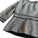 Lafayette 148 New York Black White Tweed Blazer Jacket Snap Closure Size 6 Women Photo 7