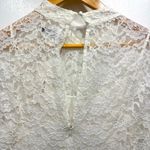 Ivory Lace Overlay Long Sleeve Scalloped Hem ModCloth Fairy Dress by Wendy Bird Size 16 Photo 4