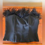 LPA  Aida Sweetheart Neckline Black Feather Corset Top Size S Photo 2