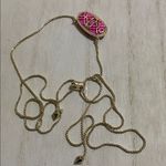 Kendra Scott  Elisa Magenta Magnesite/gold color border pendant necklace Photo 3