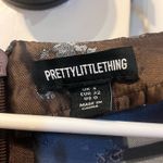 Pretty Little Thing BROWN DITSY FLORAL JACQUARD PUFF SLEEVE CORSET MINI DRESS Photo 4