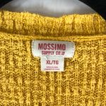 Mossimo Womens Cardigan Sweater Open Front Pockets Textured Yellow XL Photo 2