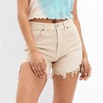American Eagle  Highest Rise Mom Shorts Khaki Frayed Distressed Casual 6 NWT Photo 0