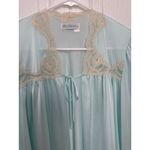 NWT American vintage 60's Miss. Elaine blue lace bed coat coat small Photo 9