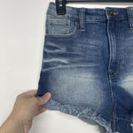 Kendall + Kylie Women's Denim Jean Shorts Size 7/28 Medium Wash Frayed Hem Blue Photo 1