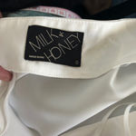 Milk and Honey One Shoulder Top White Rose Accent Party Cocktail Asymmetric Large Photo 6