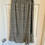 Multiples  Black and Cream A-Line Skirt With Button Detail on Front Photo 3