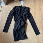 ADALINA MINI DRESS PINSTRIPE Black Size XS Photo 6