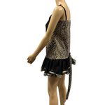 Leopard Print Mini Dress Detachable Tail Halloween Costume Cosplay Womens Medium Black Photo 3
