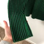 ZARA  Knit Oversized Green and Black Sweater Slouchy Turtleneck Photo 3