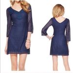 Lilly Pulitzer  Alden Lace Tunic Dress Geo Circle Knit Lace Navy Size Small NWT Photo 1