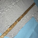 Max Studio striped gray and white collared 3/4 button up sleeves textured size S Photo 6