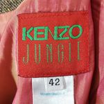 Vintage KENZO JUNGLE Size 8 Brown, Pink Tweed Wool Blend Embroidered Skirt Brown Photo 4