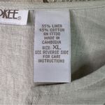 Cherokee Size XL Very Light Green Tone/Tint w/Embroidered Flowers Button… Photo 5