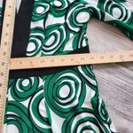 Anne Klein Women's Sleeve Circle Pattern Stretch Silk Dress Camellia/Envy Size 6 Photo 12