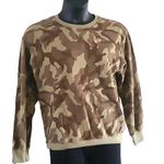 Billabong  Women's Camo Crewneck Sweatshirt – Size Medium, Brown Beige Pullover Photo 4