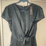 Lulus NWT Let Me Entertain You Hunter Green Tie Front Wide Leg Jumpsuit Medium Photo 2