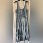 Pilcro  Anthropologie Sleeveless Tiered Ruffled Denim Midi Dress size small Photo 6