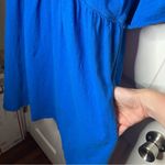 NouveauMonde Women's Cotton Casual Tshirt Royal Blue Dress Mini Tiered S Photo 5