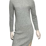 All Saints Women’s Size S Heather Gray Ribbed Sweater Knit Turtleneck Dress Photo 0