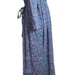 Banjanan Blue Miranda bracelet sleeve maxi dress in mini floral print size S Photo 4
