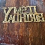 Gold Rhinestone “It’s My Birthday” Brooch Pin – Sparkly Party Accessory Photo 2