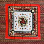 RED VINTAGE WAMCRAFT BANDANA MADE IN USA Green Photo 0