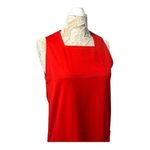 Vintage SEARS 1970 jumper dress with pockets and buttons downside in red size 12 Photo 4