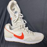 Nike Cream and Orange Sneakers Photo 6