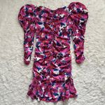 Isabel Marant Dress Mireya Ruffled Gathered Floral-Print Crepe Mini FR 38 / US 6 Photo 2