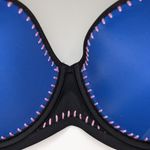 Victoria's Secret  Swim Bikini Top Strapless Halter Blue Pink Black Size 34 DD/E Photo 7