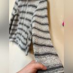 Faded Glory  Womans Gray Striped Lightweight Full Zipper Fall Jacket Size Large Photo 3