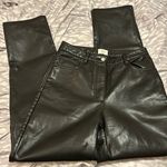 Aritzia  Melina Wilfred Black Faux Leather High Waisted Pants Photo 0