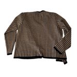 Karen Lessly Houndstooth Black and Brown Cardigan Women's Size Medium Photo 3