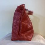 Red Woven Lulu Dharma Bucket Bag Purse & Dust Bag Photo 5
