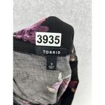 Torrid  Women's Pull On Skirt Black Floral Pleated Plus Size 3X Faux Wrap Photo 4