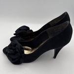 Life Stride Night Life By Womens Black Satin Pumps With Rose Detail Size 7 Photo 2
