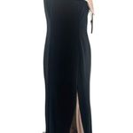 XScape NWT One-Shoulder Contrast Ruffle Jersey Sheath Gown Sz 12 Photo 0