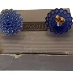 Vtg Avon Earrings Molded Plastic Cluster Summer Berries Blueberry Stud Pierced Photo 4