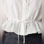J.Crew Lace Trim Cinched Waist Top in Cotton Voile Photo 3
