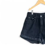 CarMar Women’s High Waisted Cuffed Hem Black Denim Shorts Size 24 Photo 1